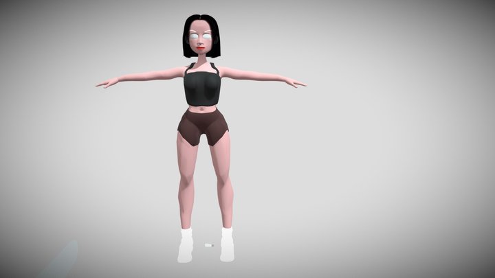 Stylized Female 3D Character 3D Model