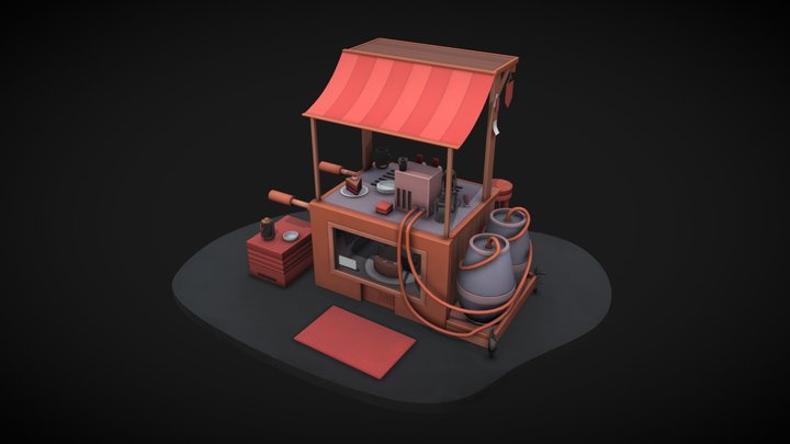 Food kiosk props