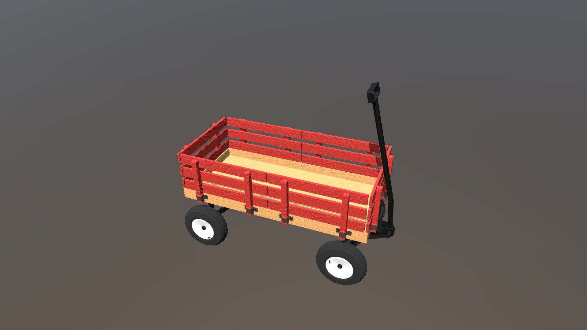 Little Red Wagon Download Free 3d Model By Cartawampus D16bc41