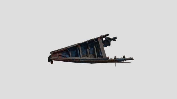 Wooden Boat 3D Model