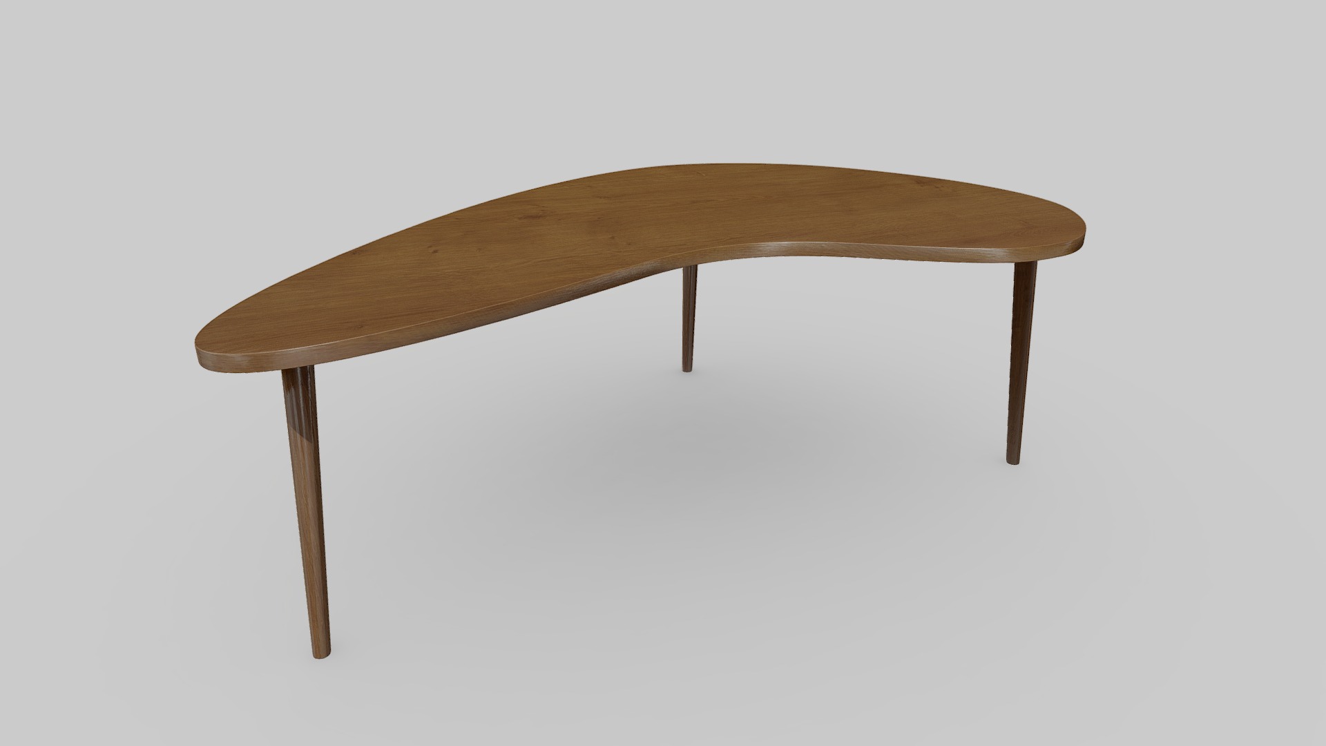 3D model Mesa Coffee Table - This is a 3D model of the Mesa Coffee Table. The 3D model is about a wooden table with legs.