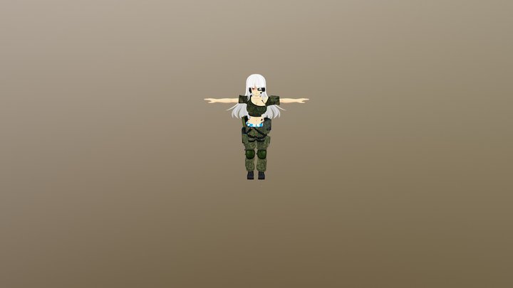 Аниме солдат для VRCHAT – Free 3D Model STL