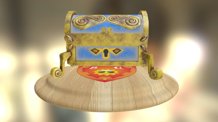 Cofre Definitiu amb Peana 3D Model