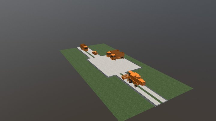 Field roads 3D Model