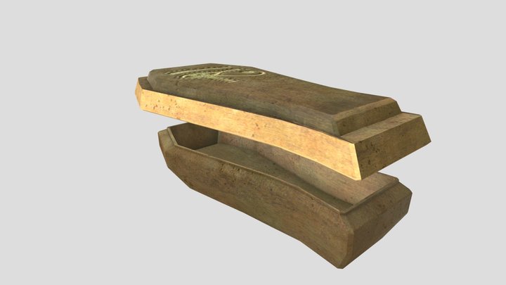 Classic egyptian fantasy coffin 3D Model