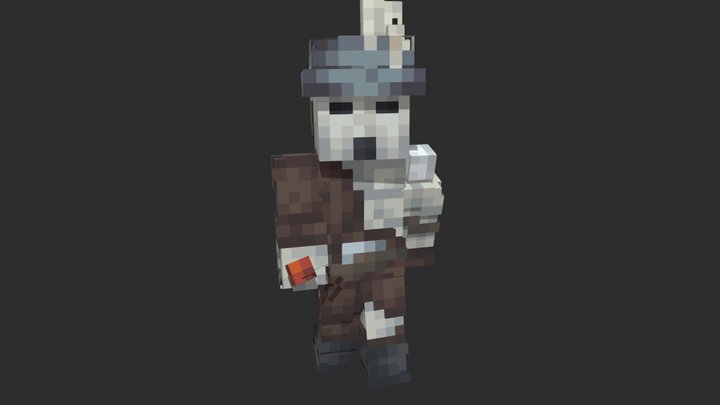 Death miner model in minecraft 3D Model