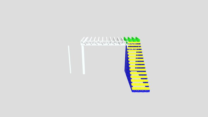 Встраиваемая лестница (МСК 40-эт.) 3D Model