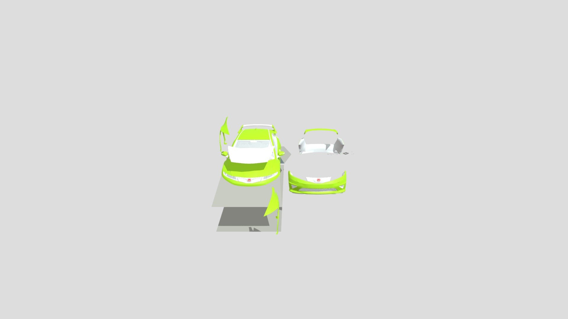 Honda Civic Type-R 2008 - Download Free 3D model by Merc_TV ...