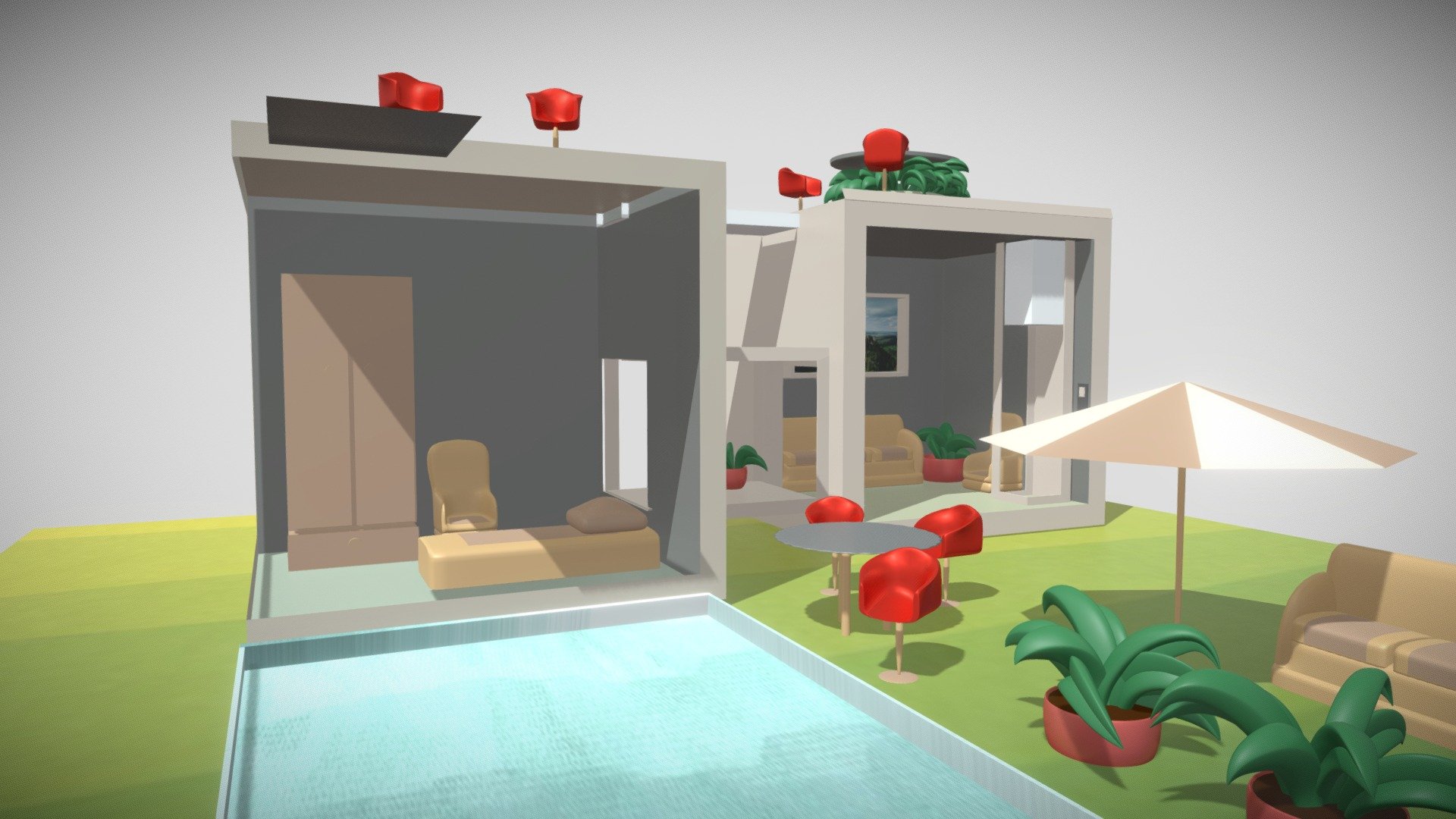 Cozy designer house