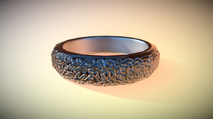 Engraved Ring 3D Model