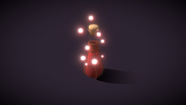 Low poly Health potion 3D Model