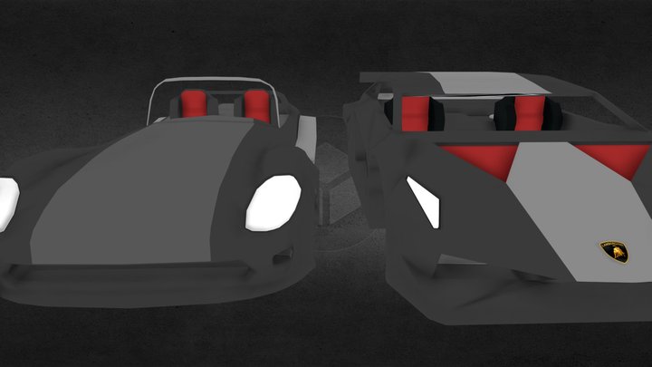 Super Cars Low-Poly [Unturned Style] 3D Model