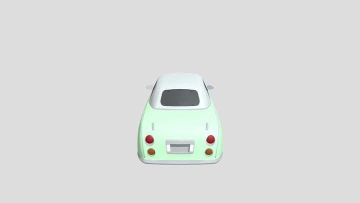 Nissan Figaro K10 lowpoly for 3D-printing
