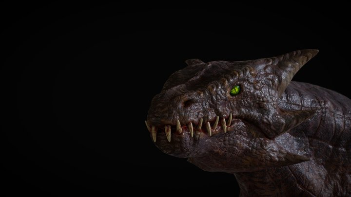 Evil Dragon 3D Model