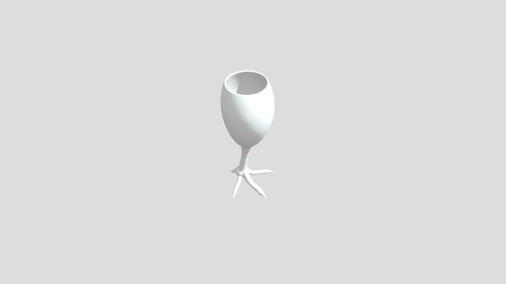 🐔CHICKEN FOOT GLASS🍷 (For 3D printing) 3D Model