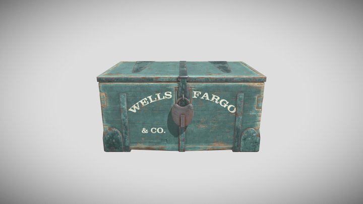 Wooden Trunk 3D Model