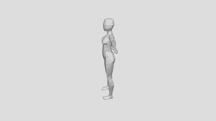 Low Poly Female Stylized Base | 1544 tri 3D Model
