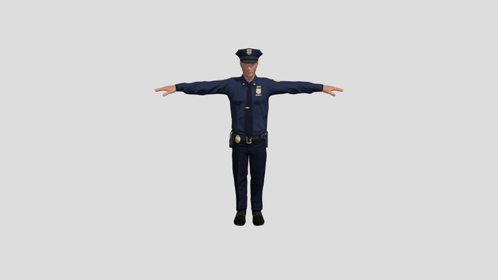 laos Game Cop 3D Model