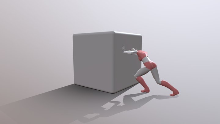 Box Push Animation 3D Model
