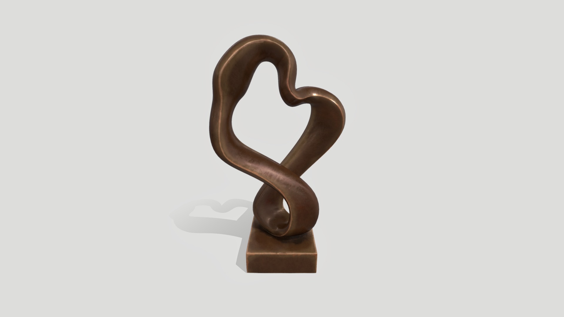 3D model Modern Decorative Abstract Bronze Art Sculpture - This is a 3D model of the Modern Decorative Abstract Bronze Art Sculpture. The 3D model is about a wooden statue of a person.