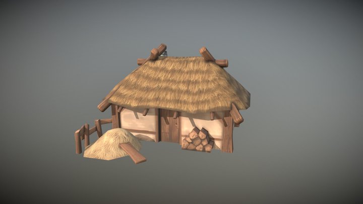 Stylized medieval house 3D Model