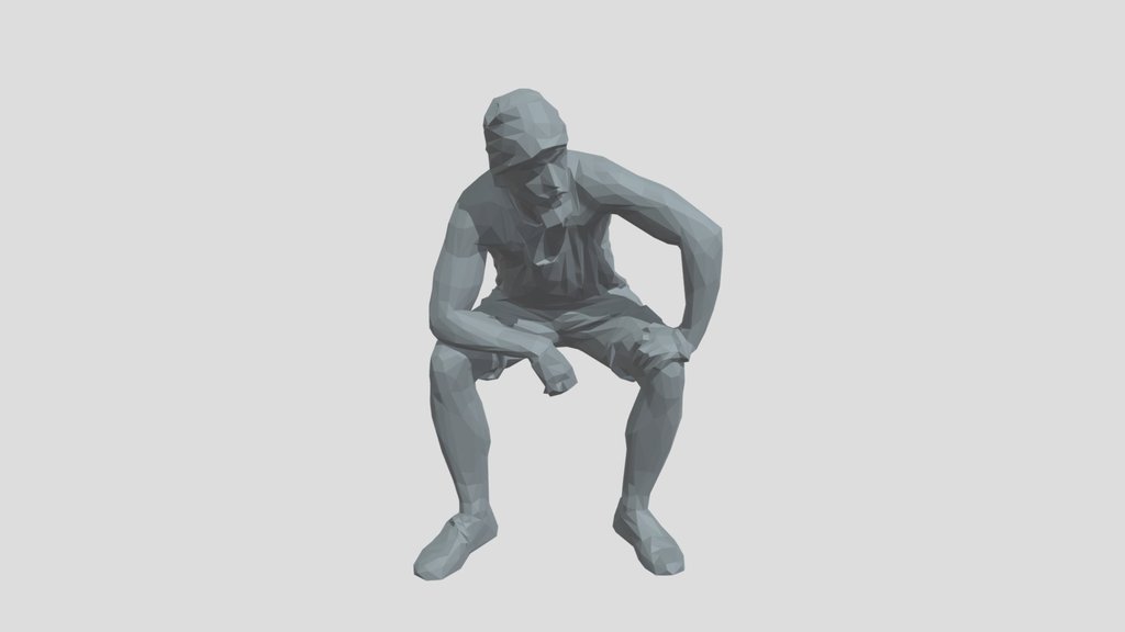 Lowpoly Male Sitting