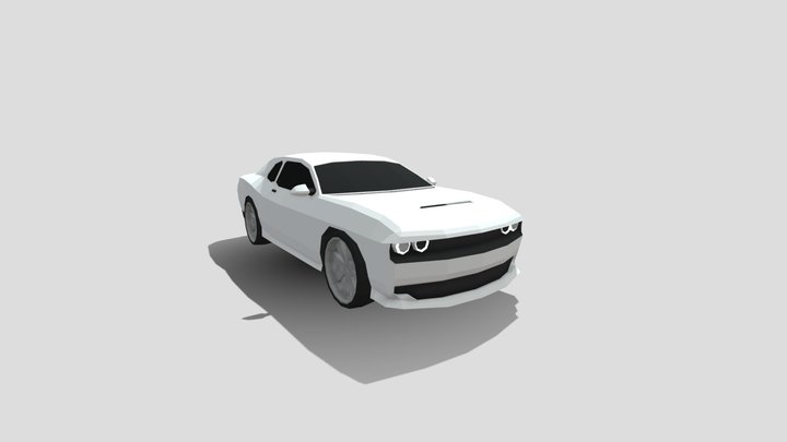 Dodge challenger low poly game ready 3D Model