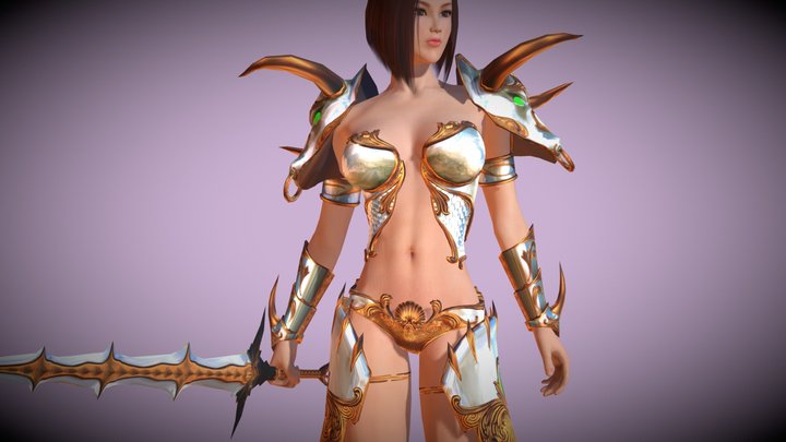 3DFoin - Royal knight female 3D Model