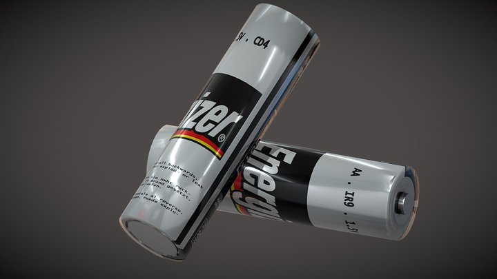Energizer AA Batteries 3D Model