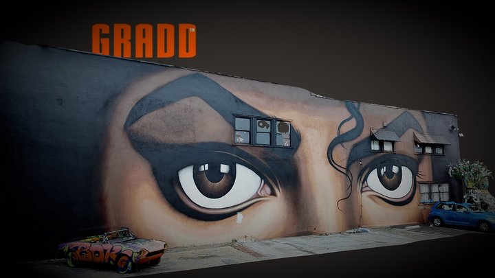 GRADD Model - Face on Building - Los Angeles 3D Model