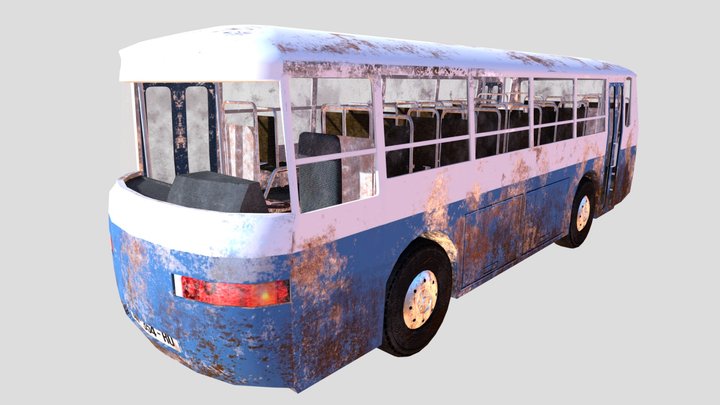 Abandoned Bus 3D Model