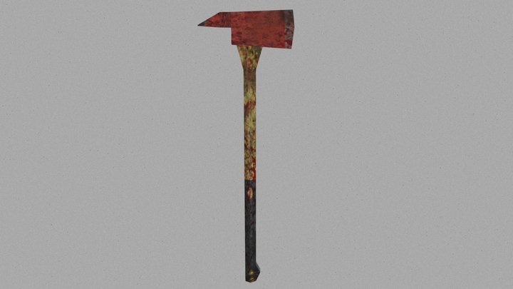 PSX Bloody Fire Axe – Free 3D Model STL
