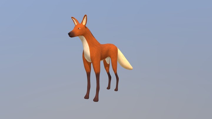 Maned Wolf 3D Model