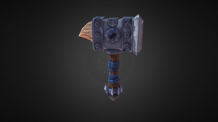 Stylised Hammer 3D Model