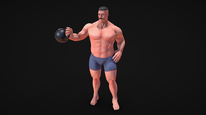 Bodybuilder Strongman 3D Model
