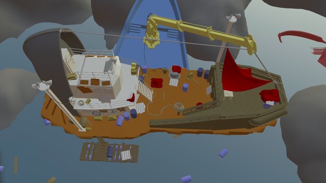 Colour Block Sketchfab Export 3D Model