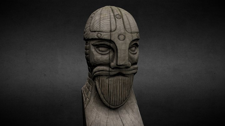 Wooden carving - Viking – Gratis 3D-model STL