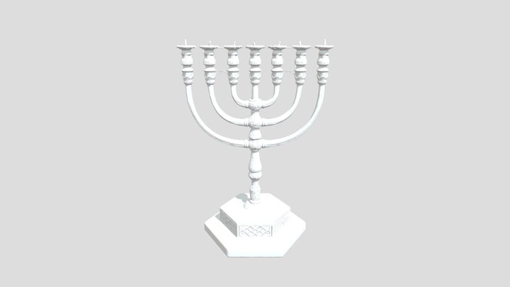 Golden Menorah | Astrogeomanity 3D Model