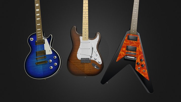 Guitars AR Art 3D Model
