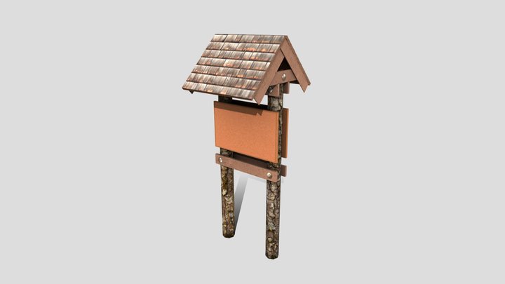 FreeSO - Wooden Sign 3D Model