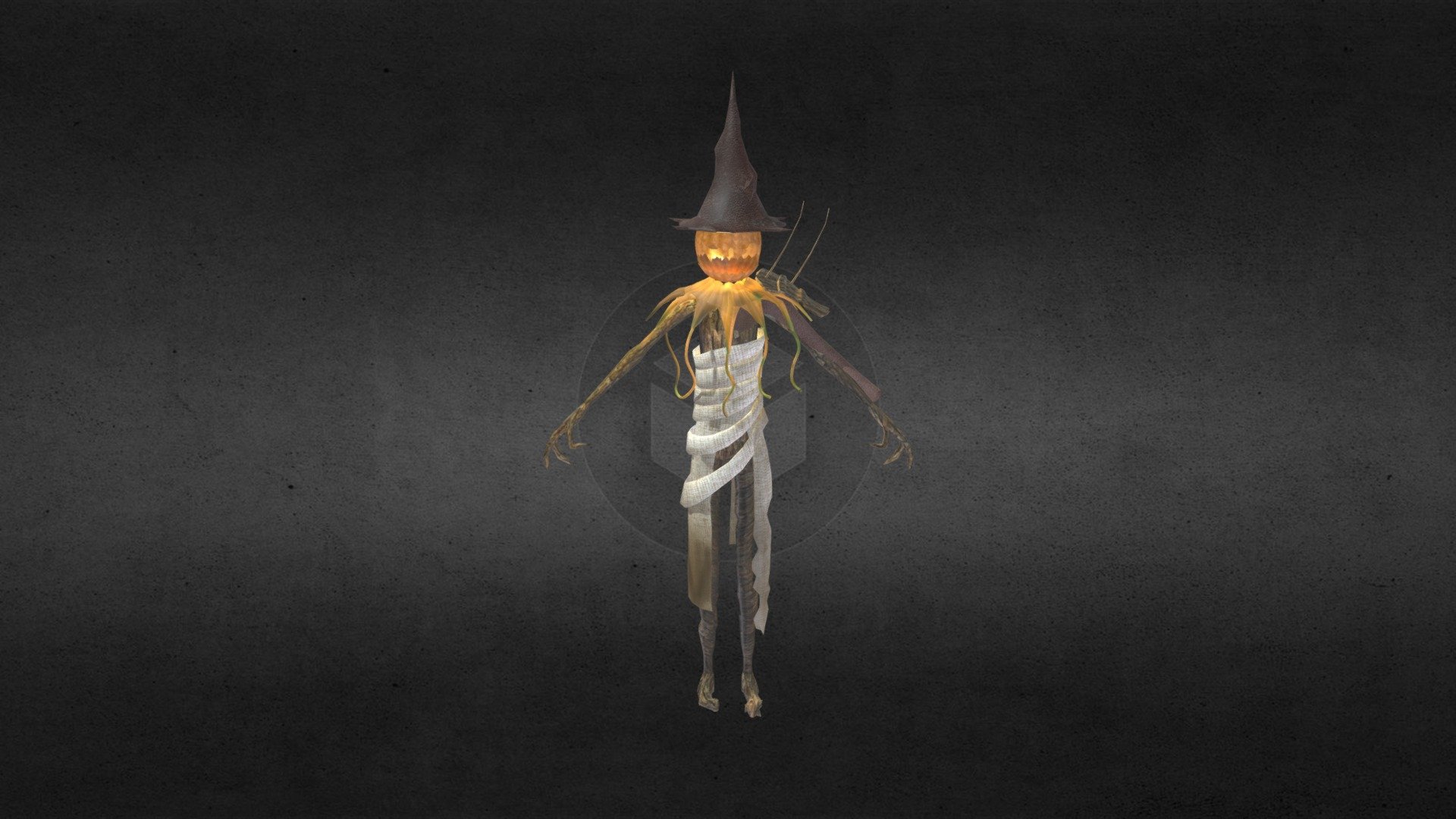 Halloween pumpkin monster