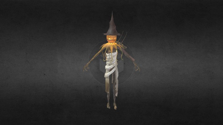 Halloween pumpkin monster 3D Model