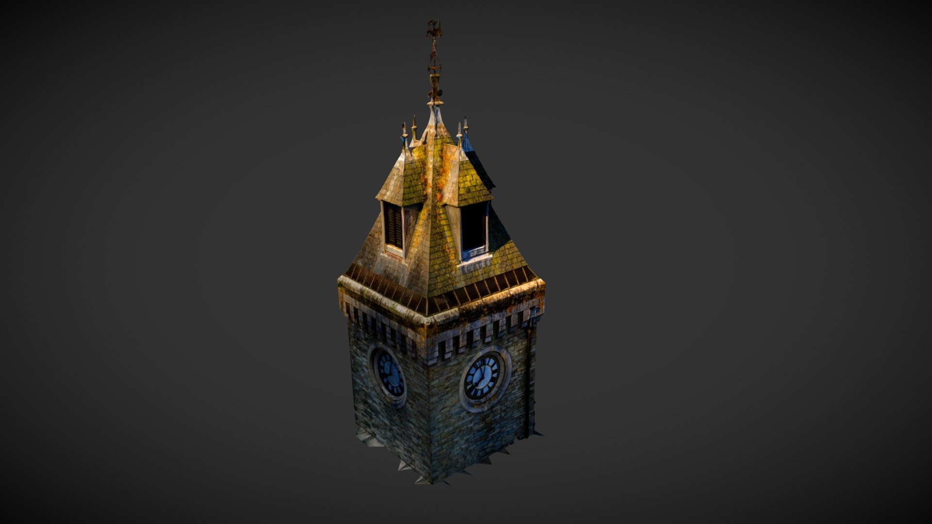 Looe Clock Tower 3D model by 3deep [d185514] Sketchfab