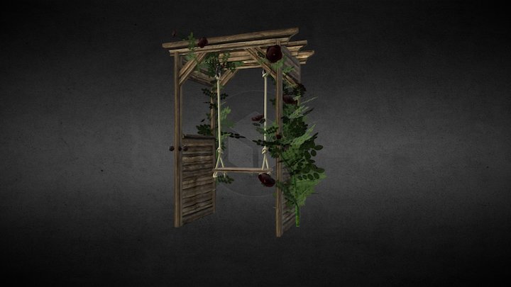 Small Arbor with Swing 3D Model