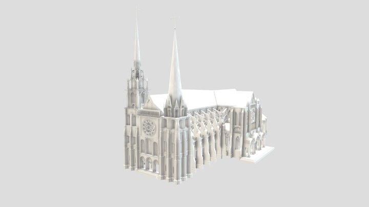 Cathédrale Chartres Impression 3D 3D Model