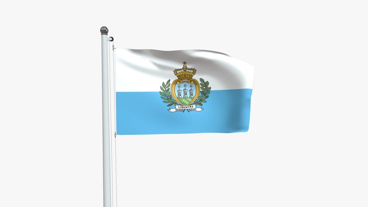 Flag Of San Marino 3D Model