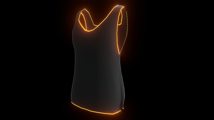 Black & Orange Singlet 3D Model