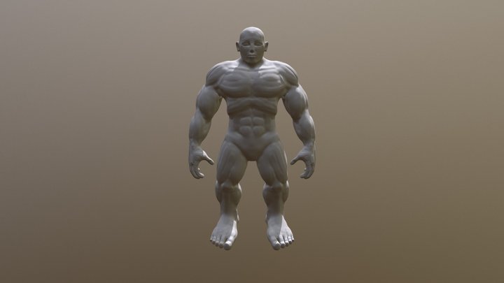 Grey Hulk 3D Model