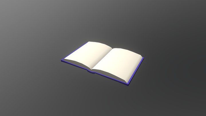 Simple Open Book 3D Model