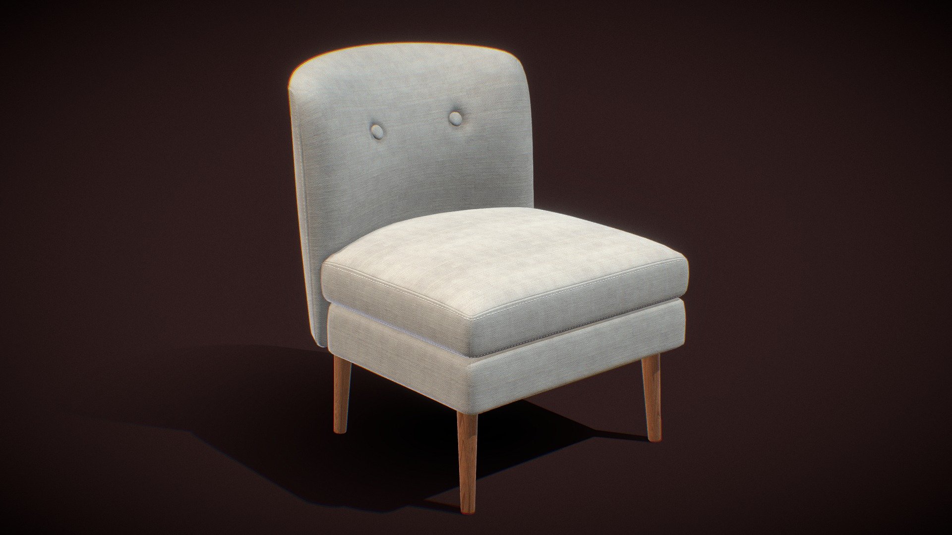 Eren Chair Ivory upholstered